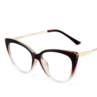 New Fashion TR90 vintage kaķu acu briļļu ietvars Pretzils gaiši nogurums pilna rāmja brilles sievietēm