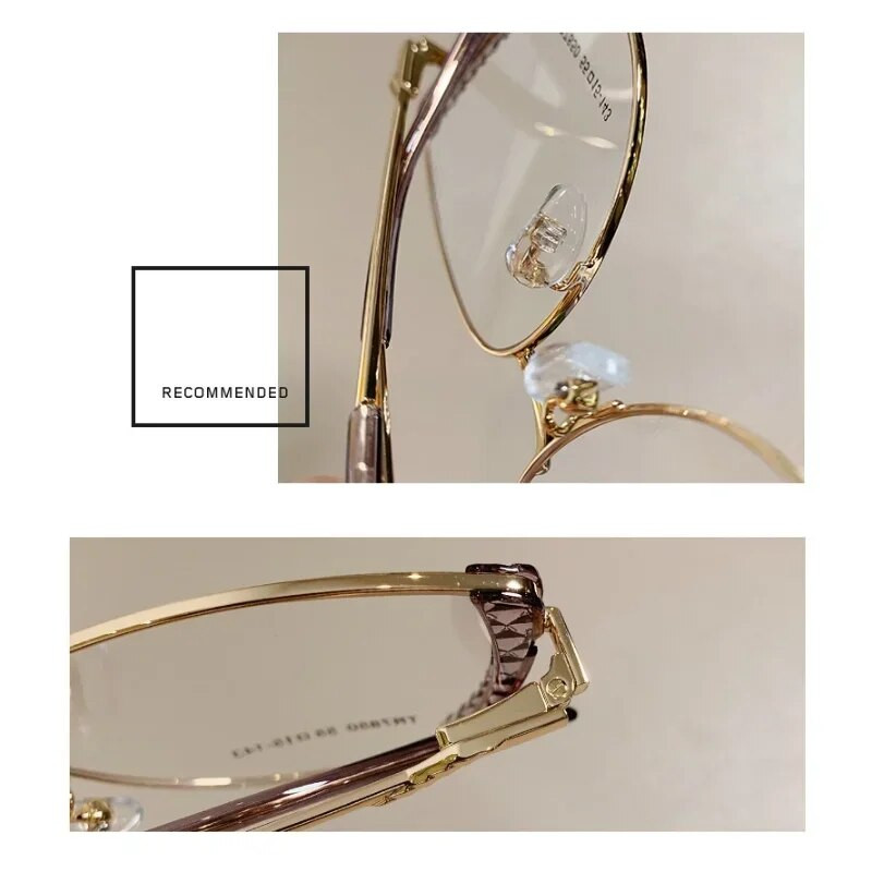 Retro sieviešu lasīšanas pretzilas gaismas brilles TR metāla datoru aizsargbrilles rāmis Gradients Zīmols dizains aizsargbrilles Gafas