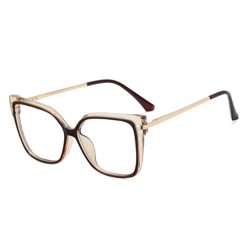 Vintage prillide raamid naistele Viimased trendid Mood Square läbipaistvad optilised läätsed sinise valguse läbipaistvad luksuslikud prillid