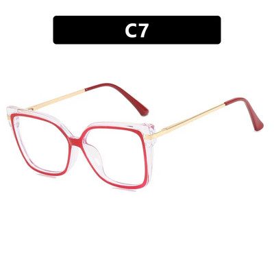 Tr90 metallist kandiline arvutiprillide raam naistele optilised prillid, sinise valguse vastased valgust blokeerivad moodsad tavalised klaasist prillid