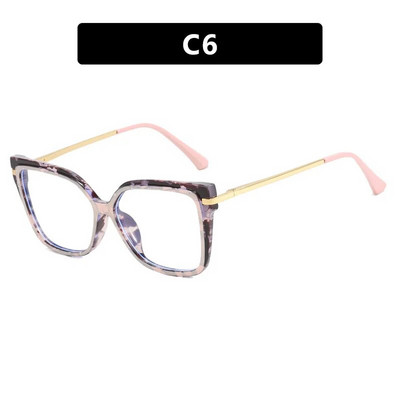 Tr90 metallist kandiline arvutiprillide raam naistele optilised prillid, sinise valguse vastased valgust blokeerivad moodsad tavalised klaasist prillid