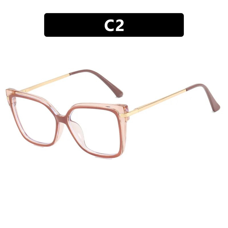 Tr90 metallist kandiline arvutiprillide raam naistele optilised prillid, sinise valguse vastased valgust blokeerivad moodsad tavalised klaasist prillid