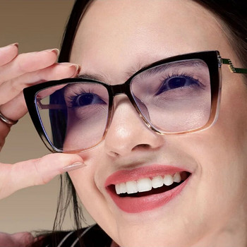 Дамски модни очила, актуални през 2023 г. Унисекс очила за очила, оптични рамки за очила, метални огъващи се крака, очила със синя светлина