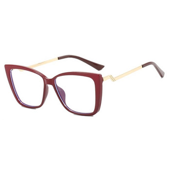 Γυναικεία γυαλιά μόδας 2023 Trending Unisex Spectacle γυαλιά Οπτικός σκελετός γυαλιών γυαλιά μεταλλικά λυγισμένα πόδι μπλε ανοιχτόχρωμα γυαλιά