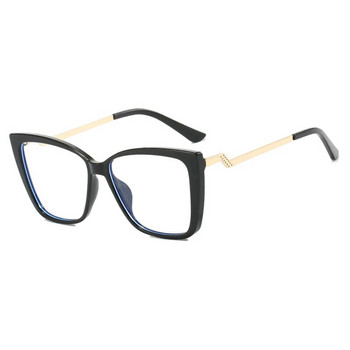 Γυναικεία γυαλιά μόδας 2023 Trending Unisex Spectacle γυαλιά Οπτικός σκελετός γυαλιών γυαλιά μεταλλικά λυγισμένα πόδι μπλε ανοιχτόχρωμα γυαλιά