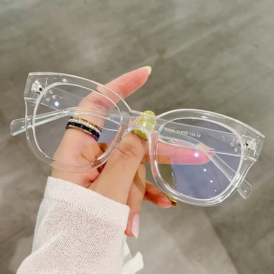 Retro apvalūs akinių rėmeliai raudoni klasikiniai akiniai moterims vyriški šviesą blokuojantys akiniai madingi skaidrūs akiniai