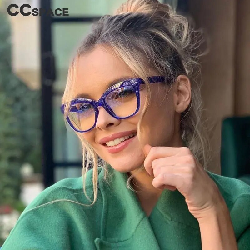 51029 Retro plastmasas titāna briļļu ietvari pret zilu gaišu sieviešu optiskās modes datora brilles