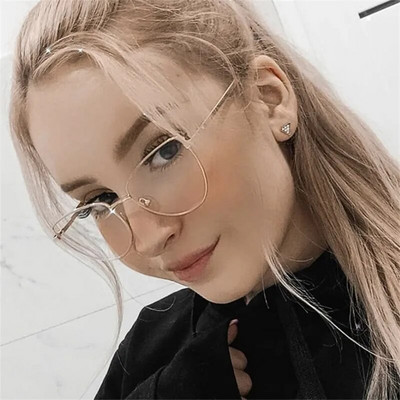 Anti Blue Light Radiation Computer Brilles Super Light Metal Trend Cat Eye Rose Gold Rāmis un citas daudzkrāsu iespējas UV400