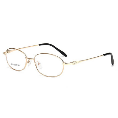 YOOSKE Naiste optiline raam Prillid Titaanisulamist Prillid Naistele Väikesed ovaalsed prilliraamid Naiste IP-kattega metallist prillid