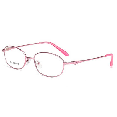YOOSKE Naiste optiline raam Prillid Titaanisulamist Prillid Naistele Väikesed ovaalsed prilliraamid Naiste IP-kattega metallist prillid