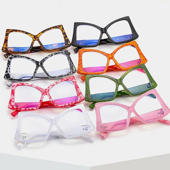 Нови огромни дамски очила с котешко око, анти-синя светлина, нова модна рамка за компютърни очила в цвят бонбон, женски прозрачни нюанси