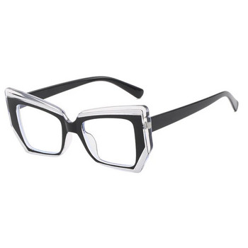 Tr90 Модерни лилави котешки очила против синя светлина Дамски компютърни оптични рамки за очила Неправилна модна стъклена марка Дизайнер