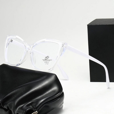 Ochelari de vedere Design ochi de pisică Rame de ochelari pentru femei Ochelari de blocare a luminii albastre Ochelari de modă pentru femei antiradiații Ochelari cu filtru de raze albastre