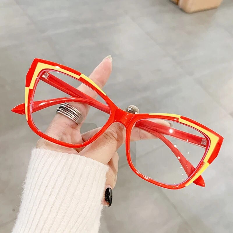 Prillid Kassi silmade disain Naiste prilliraamid Sinised valgust blokeerivad prillid Naiste mood Kiirgusevastased Sinise kiirfiltriga prillid