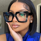 Unikāli purpursarkani zaļi brilles ietvars sievietēm Jauna mode lielizmēra kvadrātveida datora brilles žalūzijas Retro sieviešu brilles ar caurspīdīgu lēcu