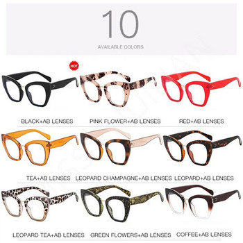 2024 Нова ретро леопардова рамка Анти-сини очила Дамска мода Котешко око Оптични прозрачни очила Очила Oculos Feminino