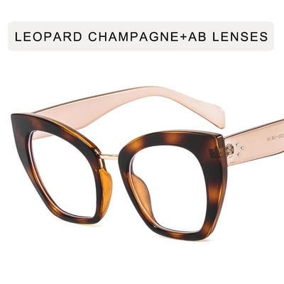 2024. gada jauns vintage leoparda ietvars pretzilas brilles sievietēm modes kaķu acs Optiskās caurspīdīgās brilles Brilles Oculos Feminino