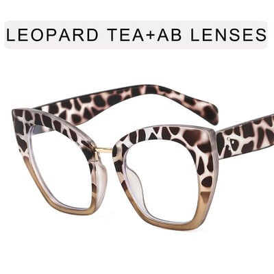 2024. gada jauns vintage leoparda ietvars pretzilas brilles sievietēm modes kaķu acs Optiskās caurspīdīgās brilles Brilles Oculos Feminino