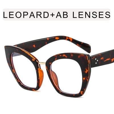 2024. gada jauns vintage leoparda ietvars pretzilas brilles sievietēm modes kaķu acs Optiskās caurspīdīgās brilles Brilles Oculos Feminino
