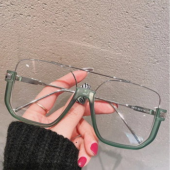 Υπερμεγέθη γυαλιά πολυτελείας Γυναικείο σκελετό Νέα μόδα τετράγωνο Πορτοκαλί καθαρά γυαλιά γυαλιά Γυναικεία κομψά μάρκα Big Optical Spectacles
