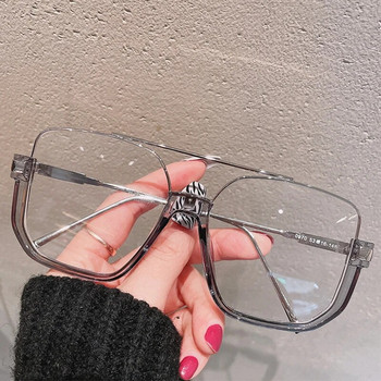 Υπερμεγέθη γυαλιά πολυτελείας Γυναικείο σκελετό Νέα μόδα τετράγωνο Πορτοκαλί καθαρά γυαλιά γυαλιά Γυναικεία κομψά μάρκα Big Optical Spectacles