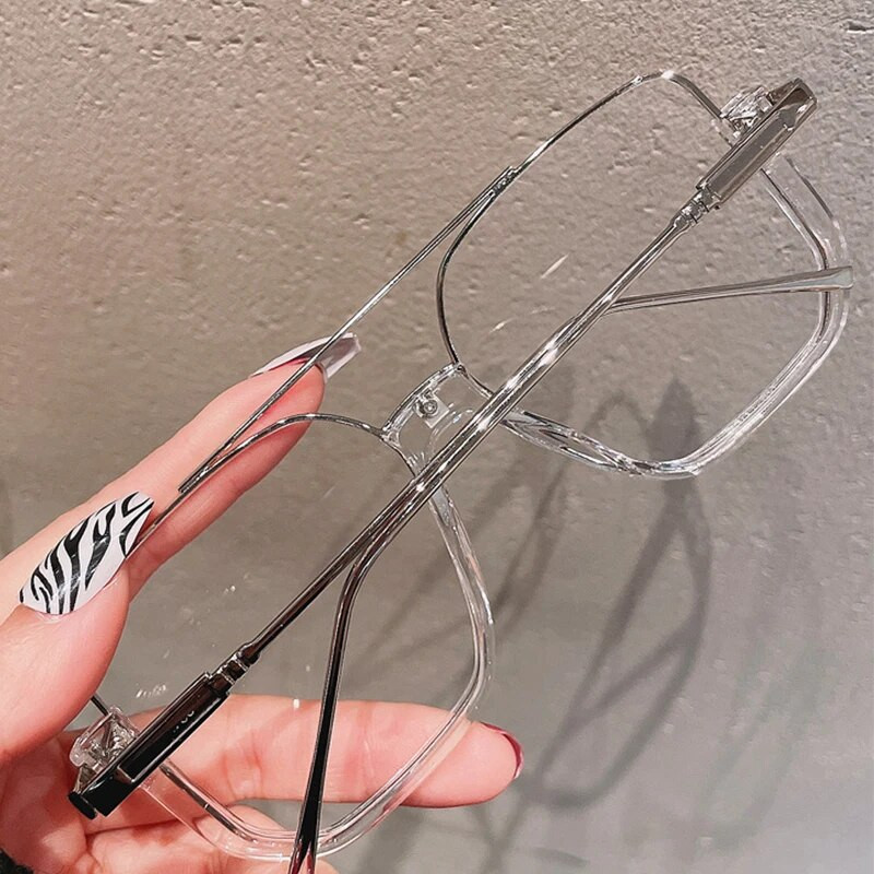 Lielizmēra luksusa briļļu ietvars sievietēm jauns modes kvadrātveida oranžas dzidras brilles sievietēm elegantas zīmola lielas optiskās brilles