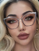 Luksusa Dizaineru Saulesbrilles Sieviešu Kaķu Acs Metāla Briļļu Rāmji Vēsas Vasaras Pludmales Brilles Modes Optiskās Brilles