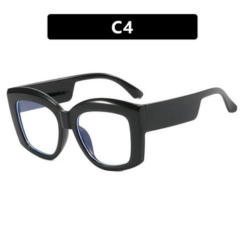 Компютърни очила, блокиращи синя светлина Дамски големи квадратни очила Мъжки големи ретро рамки за очила Плътен цвят Опростен дизайн