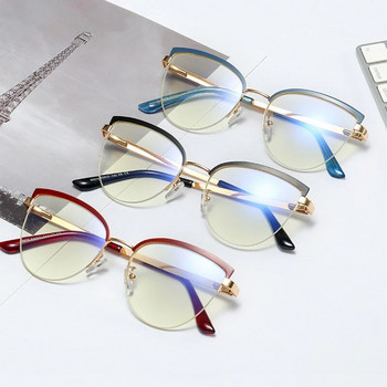Винтидж котешко око Анти-синя светлина Метални рамки за очила Оптични компютърни очила Дамски очила Модни очила Очила