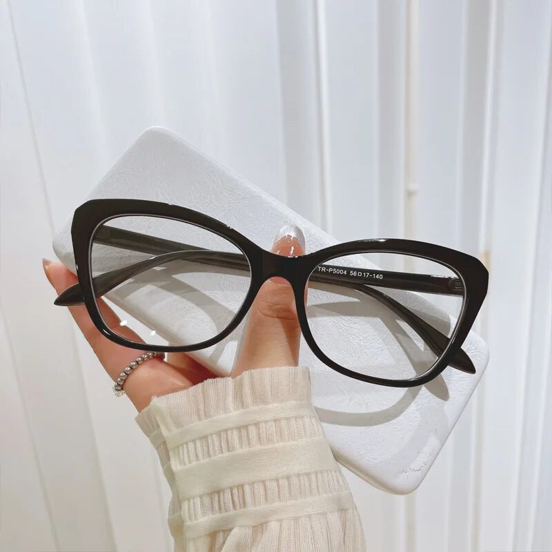 Klasisks briļļu ietvars Retro sieviešu kaķa acs pret radiāciju zilu gaismu bloķējošas brilles aizsargbrilles datora ekrāns 2024