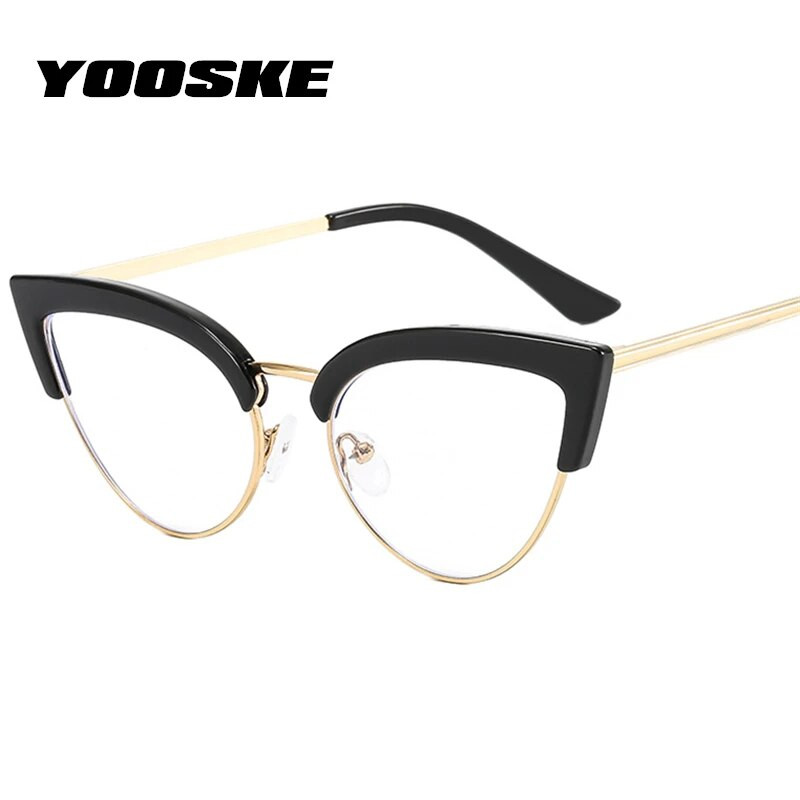 YOOSKE seksīgas sarkanas kaķu acu briļļu ietvari sievietēm zilas gaismas bloķējošas optiskās brilles sievietēm Modernas datora brilles