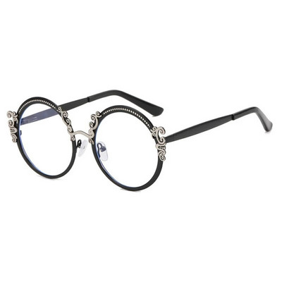 Zlatne naočale za žene s metalnim okvirima Naočale koje blokiraju plavu svjetlost Luksuzne dizajnerske naočale za računalo s okruglim cvijetom Novo