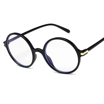 Ретро кръгли антисини рамки за очила Модни извънгабаритни прозрачни рамки за оптични очила за жени Очила с рецепта