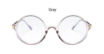 Retro apaļi pretzilu briļļu ietvari Modes lielizmēra caurspīdīgi optisko briļļu ietvari sievietēm recepšu brilles