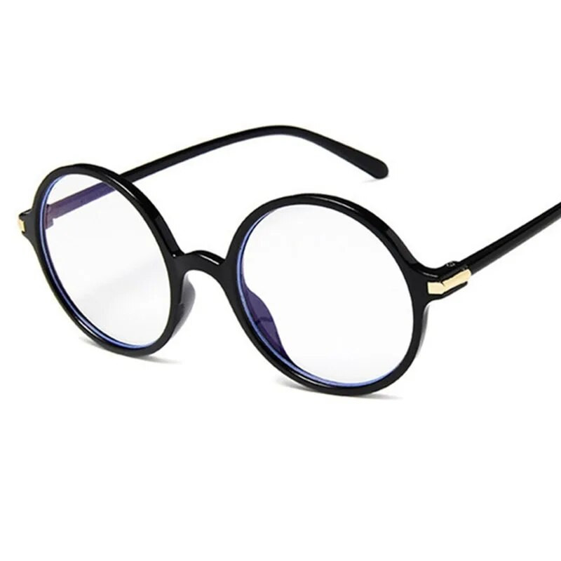 Retro apaļi pretzilu briļļu ietvari Modes lielizmēra caurspīdīgi optisko briļļu ietvari sievietēm recepšu brilles