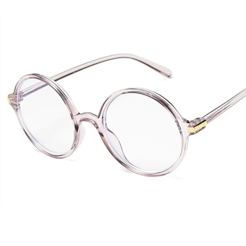 Retro apaļi pretzilu briļļu ietvari Modes lielizmēra caurspīdīgi optisko briļļu ietvari sievietēm recepšu brilles