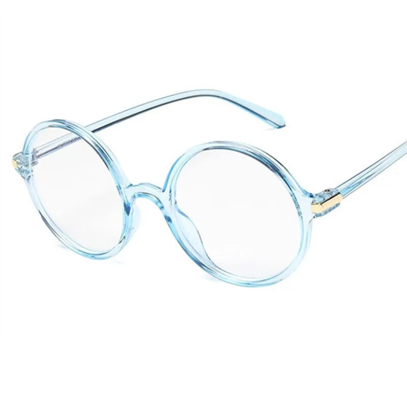 Retro apaļi pretzilu briļļu ietvari Modes lielizmēra caurspīdīgi optisko briļļu ietvari sievietēm recepšu brilles