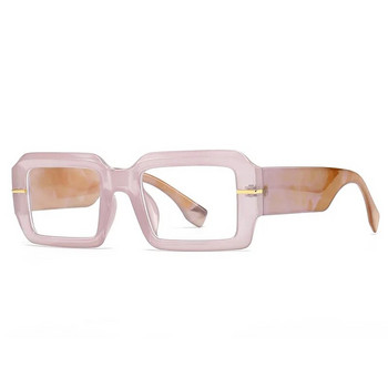Нова марка Квадратни очила против синя светлина Дамски прозрачни лещи Черни големи рамки за очила Модни сенници за компютърни очила