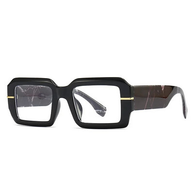 Jauns zīmols Anti Blue Light kvadrātveida brilles sievietēm caurspīdīgas lēcas melnas liela izmēra briļļu ietvari Modes datoru briļļu žalūzijas
