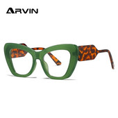 2022 m. Nauji kačių akių kompiuterio akiniai moterims, madingi prekės ženklo permatomi lęšiai, skirti moteriškiems leopardo receptiniams optiniams rėmeliams