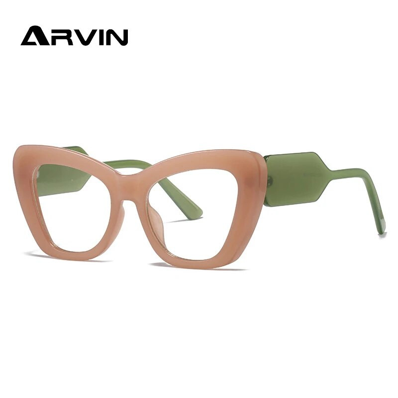 2022 m. Nauji kačių akių kompiuterio akiniai moterims, madingi prekės ženklo permatomi lęšiai, skirti moteriškiems leopardo receptiniams optiniams rėmeliams