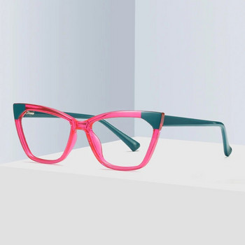 Модни дамски рамки за очила в стил котешко око, блокиращи синя светлина Дамски сладки рамки за очила с рецепта за късогледство 2040
