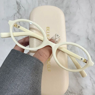 Sieviešu ovālas retrobrilles Y2K Leopard Maza rāmja brilles Jaunas modes Vienkāršas Vintage sieviešu brilles Dekoratīvas brilles