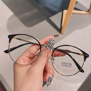 Vintage apaļas brilles sievietēm bez kvalitātes dioptrijas recepšu caurspīdīgas lēcas sieviešu briļļu rāmis 2022 Trend Myopia Optic Rāmis