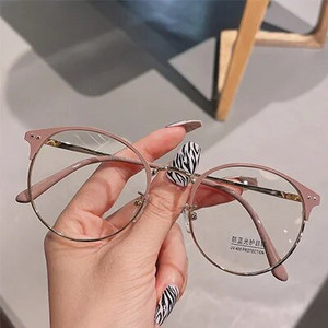 Vintage apaļas brilles sievietēm bez kvalitātes dioptrijas recepšu caurspīdīgas lēcas sieviešu briļļu rāmis 2022 Trend Myopia Optic Rāmis