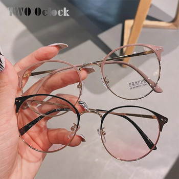 Vintage στρογγυλά γυαλιά Γυναικεία No Grade Dioptric Prescription Clear Lens Σκελετός γυναικείων γυαλιών 2022 Trend Myopia Optic Frame