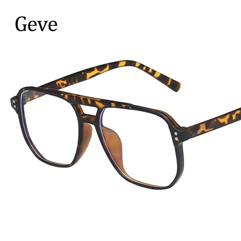 Suured topeltsilla prillid naistele Vintage piloot Anti Blue Light prilliraam Naiste optiline arvuti prill