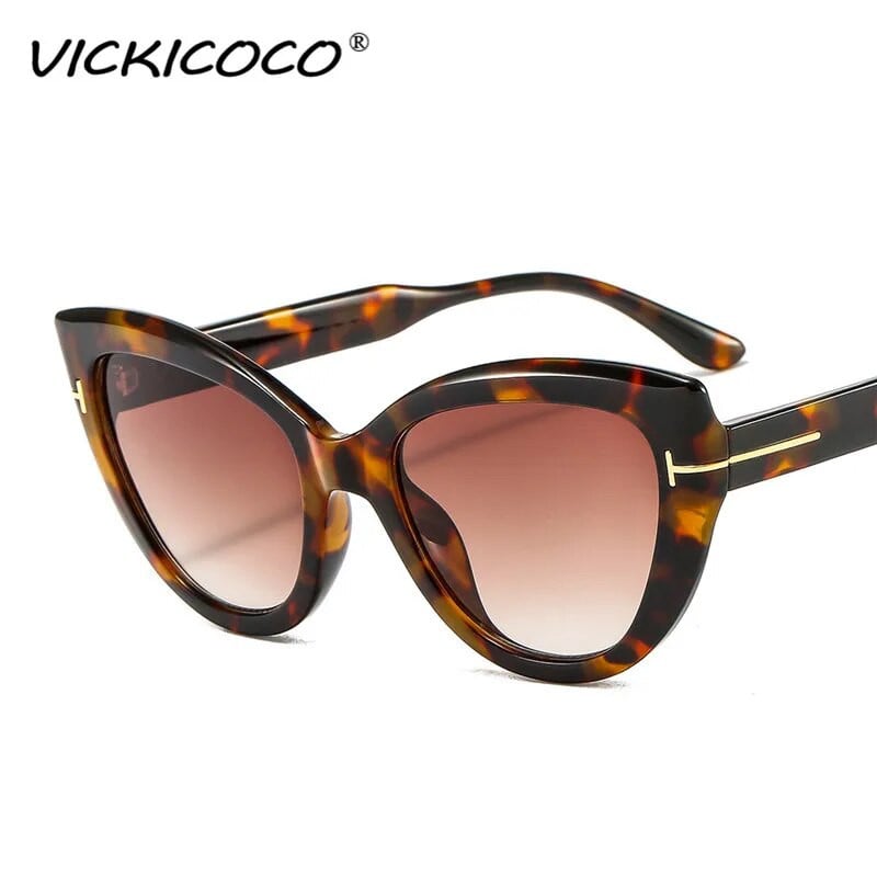 Ochelari de soare vintage Cateye pentru femei Ochelari de soare retro cu ochi de pisică mari, de designer de marcă, cu lentile transparente, ochelari de vedere pentru femei