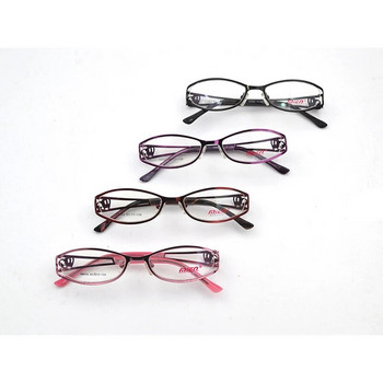 Дамски прозрачни очила степен очила компютърни очила Hollow Out Temple Heart Design Fashion Късогледство Рамка за очила D5