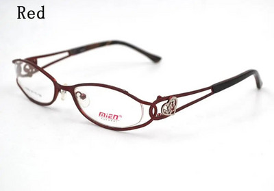 Sieviešu caurspīdīgās brilles pakāpes brilles datora brilles Hollow Out Temple Heart Design Modes Miopija Briļļu rāmis D5